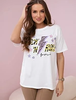 Blúzka z trenej bavlny Rock n roll white