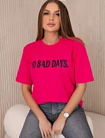 Bavlnená blúzka No Bad Days fuchsiová