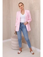 Bunda s klopami elegantná cukríkovo ružová