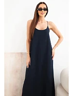 Dlouhé šaty bez ramínek námořnická modř Dlouhé šaty bez ramínek námořnická modř