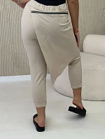 Punto Milano Zimné nohavice s ozdobným zipsom tmavo béžové