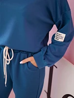 Súprava tepláky + nohavice z maslovej tkaniny denim