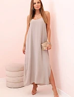 Dlhé fango šaty bez ramienok