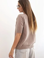 Dámsky viskózový sveter s krátkym rukávom Fango