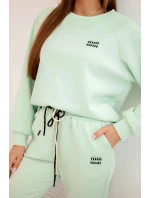 Dámska súprava z viskózy s mikinou a nohavicami butter mint Dámska súprava z viskózy s mikinou a nohavicami butter mint