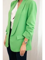 Bunda s klopami elegantná zelená neónová Bunda s klopami elegantná zelená neónová