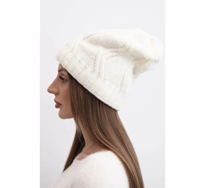 Čiapka s fleecom Sylwia K244 ecru Čiapka s fleecom Sylwia K244 ecru