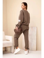 Dámska súprava z viskózy s viazaním fango green