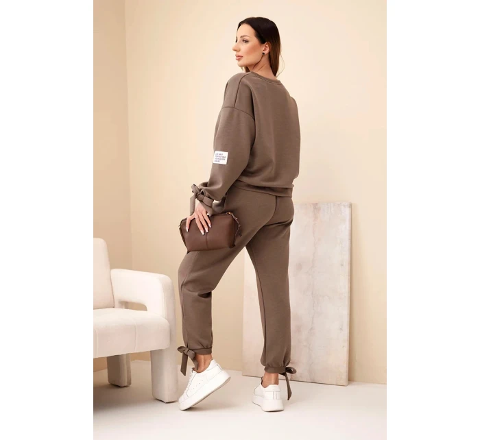 Dámska súprava z viskózy s viazaním fango green Dámska súprava z viskózy s viazaním fango green