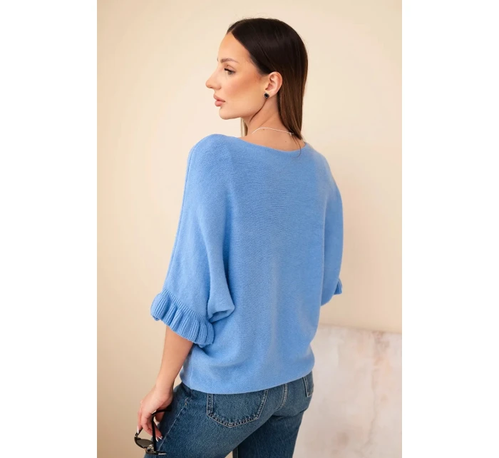 Dámsky netopierí sveter s okrúhlym výstrihom Dámsky netopierí sveter s okrúhlym výstrihom