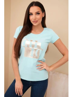 Dámske bavlnené tričko s mätou CHIC