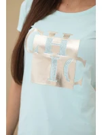 Dámske bavlnené tričko s mätou CHIC