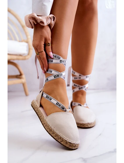 Dámské vázané espadrilky Big Star model 21577575 Béžová - Big Star Shoes
