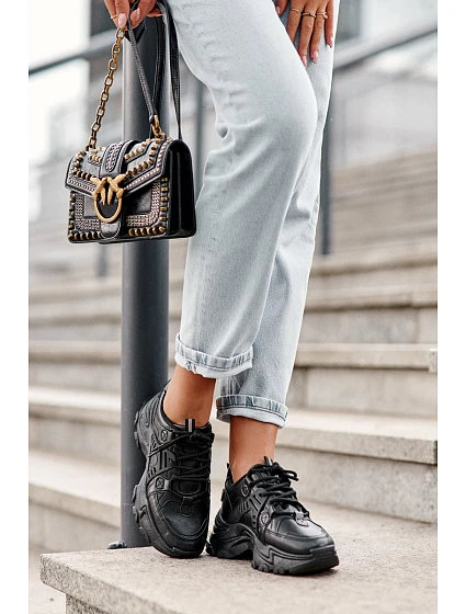 Dámské Sportovní Boty Sneakersy Masivní Černé model 21633103 - EVENTO