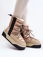 Śniegowce Damskie Na Grubej Podeszwie Wegańskie D.Franklin DFSH371006 Beżowe