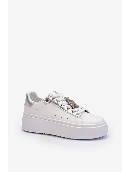 Dámské tenisky s ozdobou Bílé model 21652244 - Boto