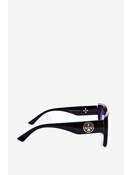 Dámské klasické sluneční brýle s ozdobnými detaily UV400 Černé