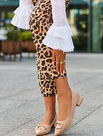 Czółenka Na Niskim Obcasie Z Ozdobą Eko Zamszowe S.Barski KV27-034 Beżowe