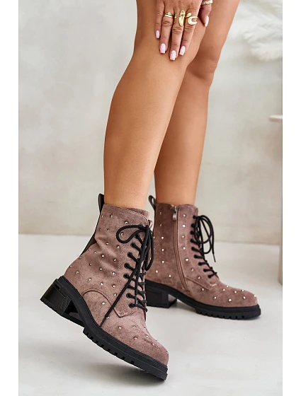 Botky Worker Dámské Zateplené D&A Taupe model 21674421 - S.Barski