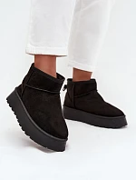 Śniegowce Damskie Na Platformie Czarne Celyra