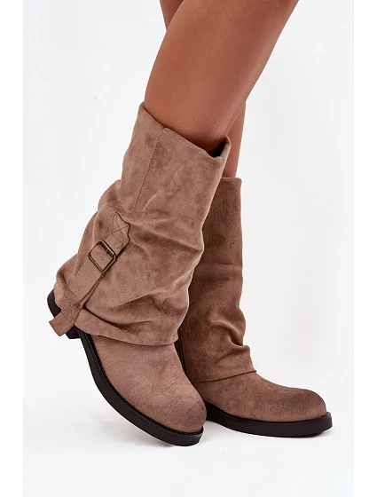 Ženské s  dílem do  s přezkou Khaki model 21715259 - Boto