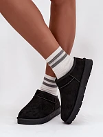 Dámske snehové topánky s hrejivou kožušinou Serenne black