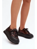 Kožené dámské tenisky na platformě Maciejka 06562-25 čokoládové Kožené dámské tenisky na platformě Maciejka 06562-25 čokoládové