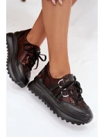 Kožené dámské tenisky na platformě Maciejka 06562-25 čokoládové Kožené dámské tenisky na platformě Maciejka 06562-25 čokoládové