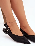 Dámské baleríny s přezkou Černé Tanelia