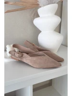 Dámské baleríny s přezkou béžové model 21834832 - Boto