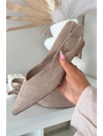 Dámské baleríny s přezkou béžové model 21834832 - Boto