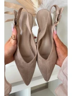 Dámské baleríny s přezkou béžové model 21834832 - Boto