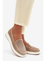 Dámské krajkové mokasíny Sergio Leone MK097H zlaté