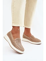 Dámské krajkové mokasíny Sergio Leone MK097H zlaté