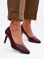 Červené eko kožené lodičky Sergio Leone