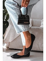 Baleríny Ploché Eko Semiš Černé Lelisa