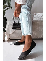 Baleríny Ploché Eko Semiš Černé Lelisa