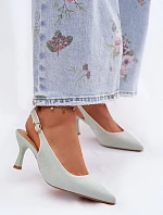 Dámské sandály na podpatku s lemovkou Mentha Relmira