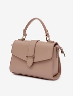 Kabelka Pošťácká s Odnímatelným Páskem Tmavě Béžová Belveta