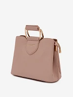 Malá kabelka Kufřík z eko kůže tmavě béžová Lorielle