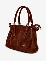 Kožená kabelka z ekologické semiše Camel Vessia