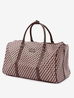Vzorovaná cestovní taška tmavě béžová Suelle