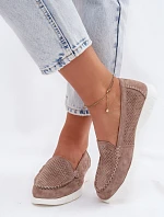 Dámské Mokasyny Vinceza Béžové z přírodního semiše