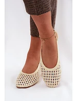 Dámské sandály Pletené Žluté Selviora