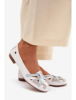 Kožené baleríny Maciejka P7542-11 Bílé