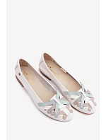 Kožené baleríny Maciejka P7542-11 Bílé