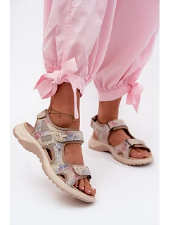 Kožené vzorované dámské sandály v sportovním stylu Morenia