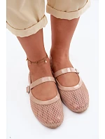 Síťové baleríny s páskem Béžové Gaia