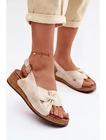 Pohodlné dámské sandály na platformě zlaté Iggy