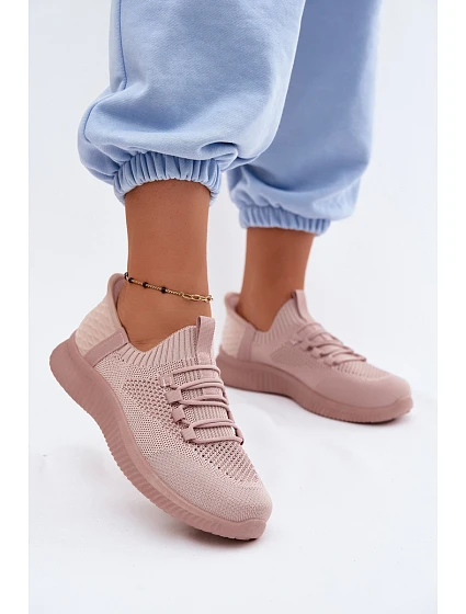 Materiálové nazouvací sportovní dámské boty Růžové Olive